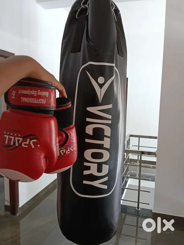 Victory unfilled punching bag &spall boxing gloves