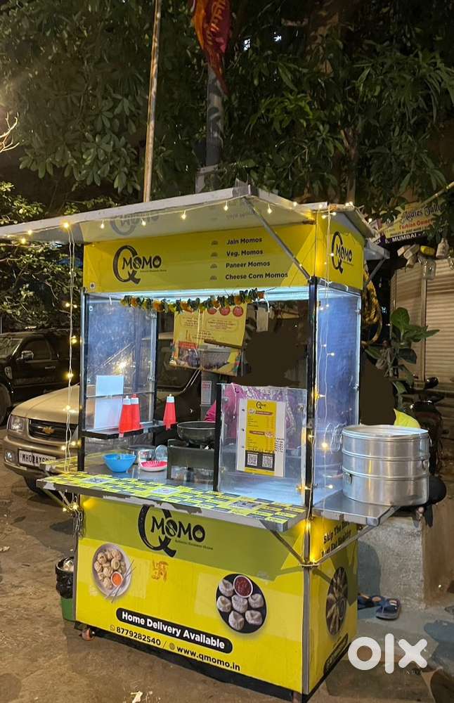 Running momo cart prime location on rent with complete setup
