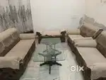 9 sitted sofa set with glass table
