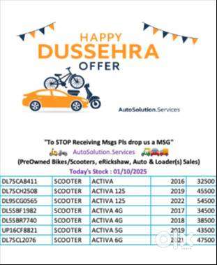 ACTIVA (ALL MODELS) FOR SALE