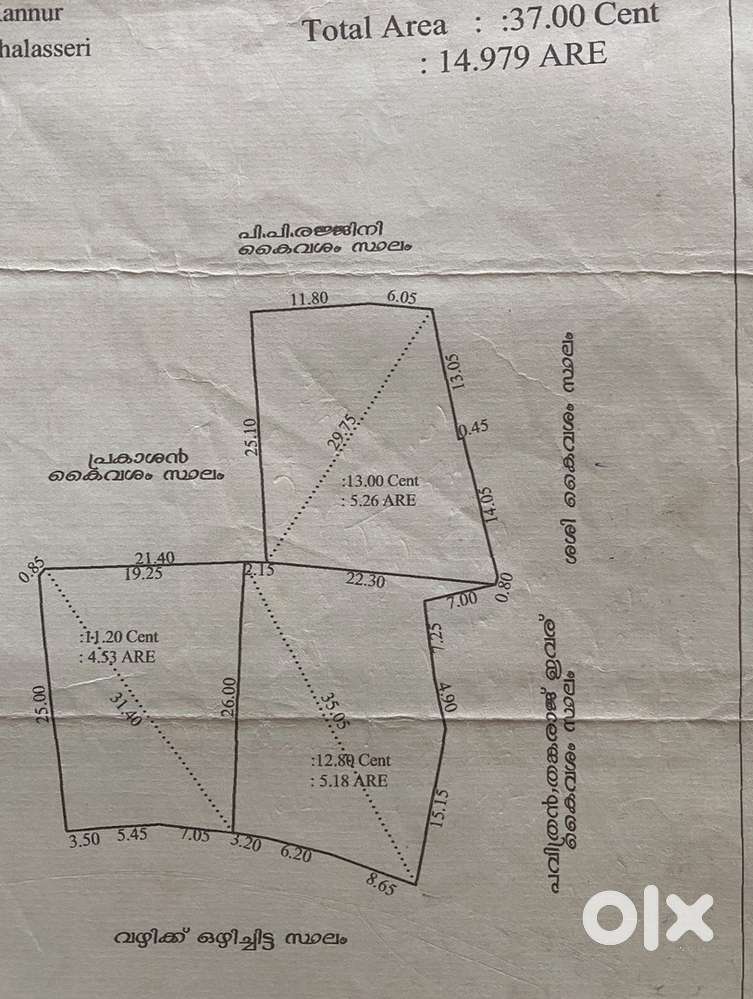 2.8 lakhs/cent. Thalassery Near temple gate, Nangarathe pedika