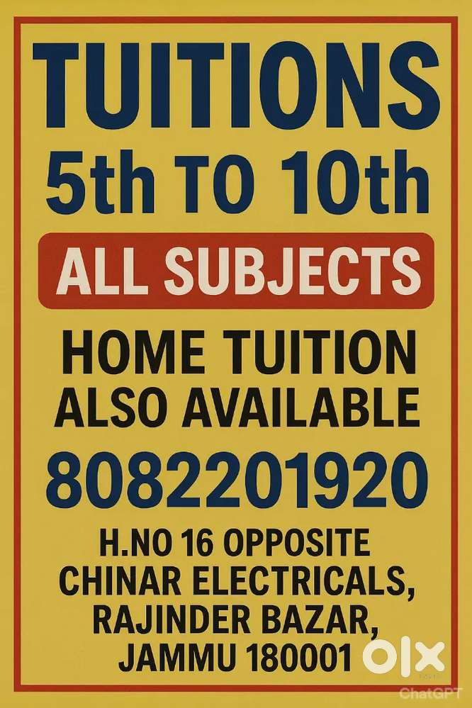 TUITIONS AND HOME TUITIONS