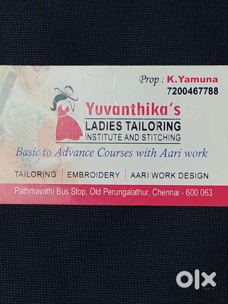 Tailoring &Aari classes taken here with work opportunities.
