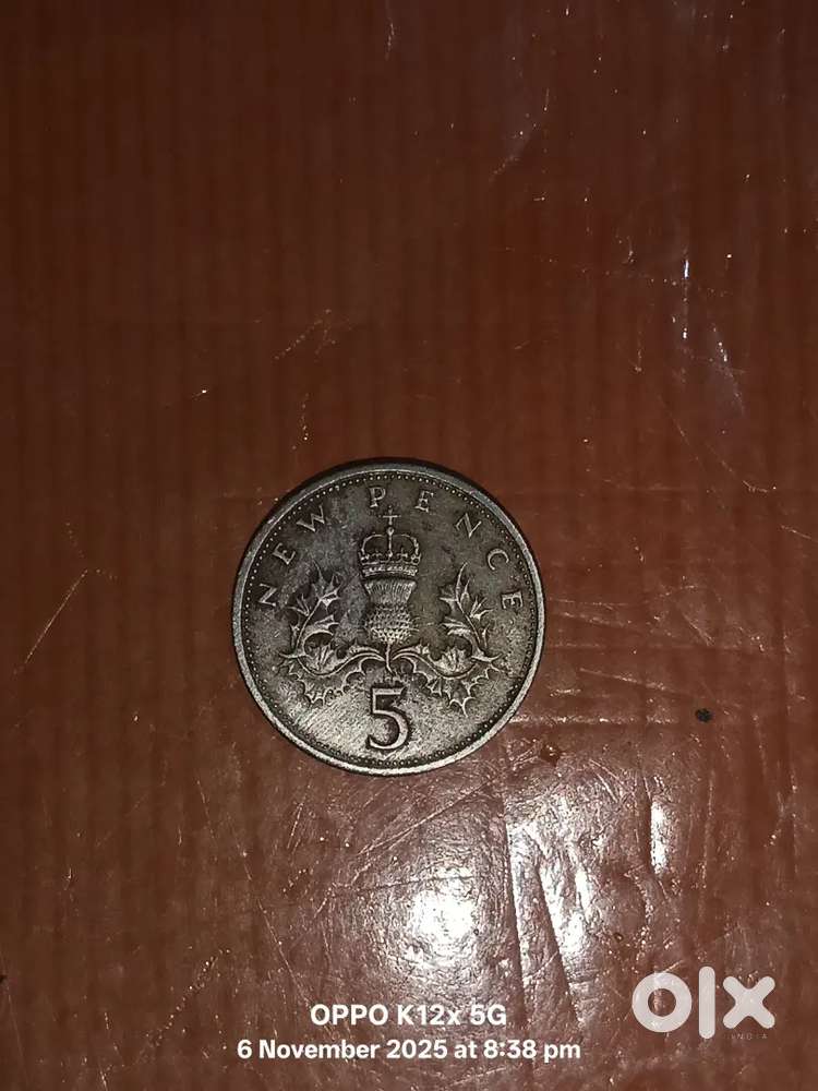 1968s 5 pence coin for sell