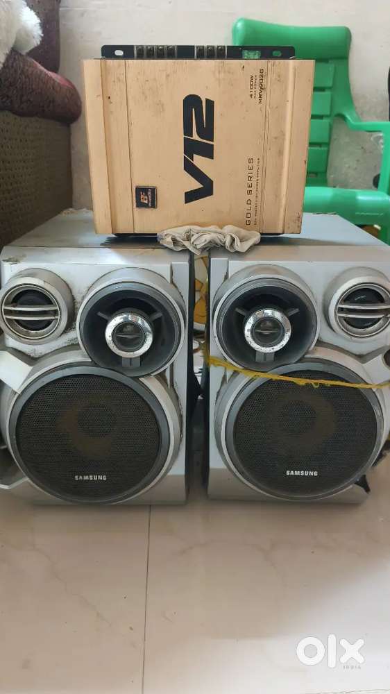 Samsung speaker and 2 Chanel amplifier