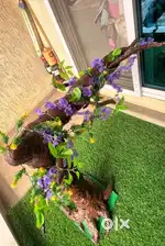 Beautiful Handcrafted Decorative Tree Stand with Artificial Flowers