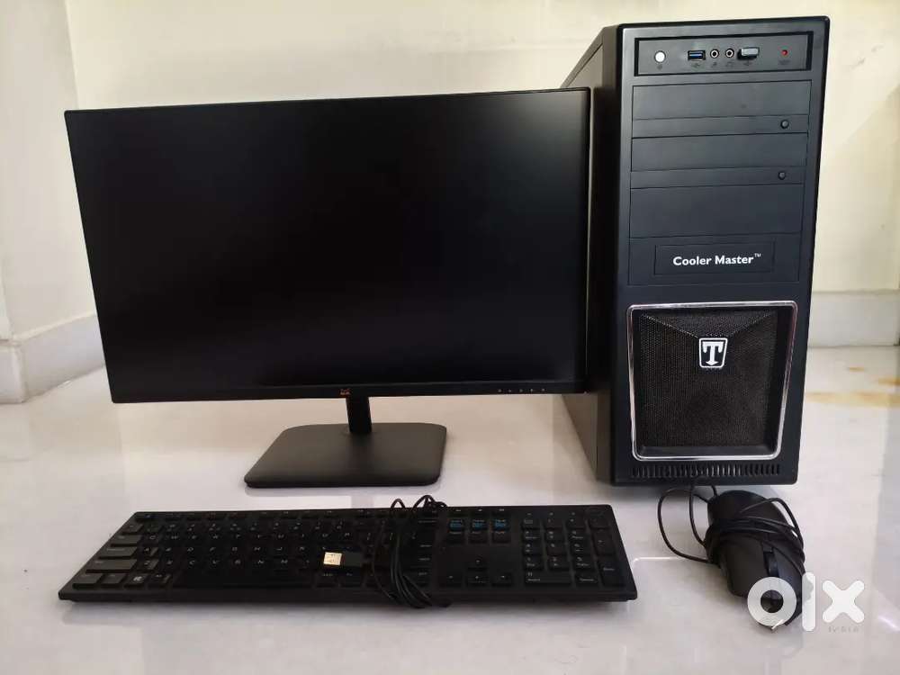 Desktop PC with 24 Monitor - Ryzen 5 3500  GT 1030 2GB  16GB RAM