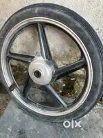 RX-100 Alloy wheels ,front&back, Fork set , pillion footrest grill set