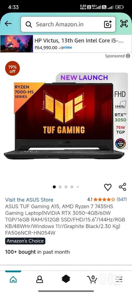 ASUS LAPTOP TUF GAMING LAPTOP