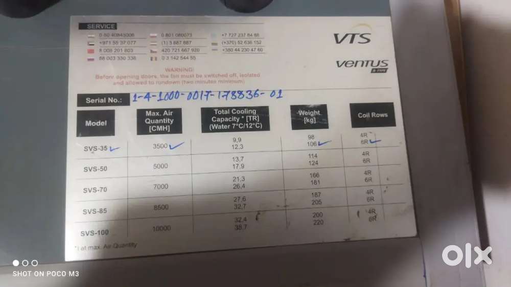 Good condition chiller Ac VENTUS