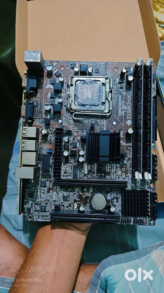 Motherboard with ram & processor & graphic card