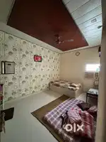 3 room furnished set with balcony fridge  included tv fans AC
