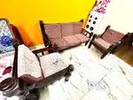 Wooden sofa 3+2 5seater with new Cushion