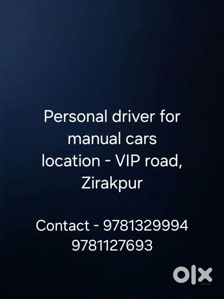 Personal Driver required in Zirakpur