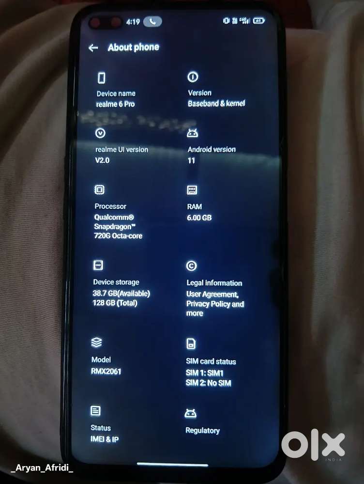 Realme = 6 pro /6 gb ram