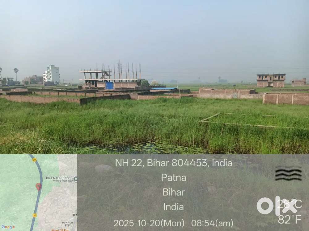 Plot for sale at patna dobhi four lane near Nathupur kurthaul.
