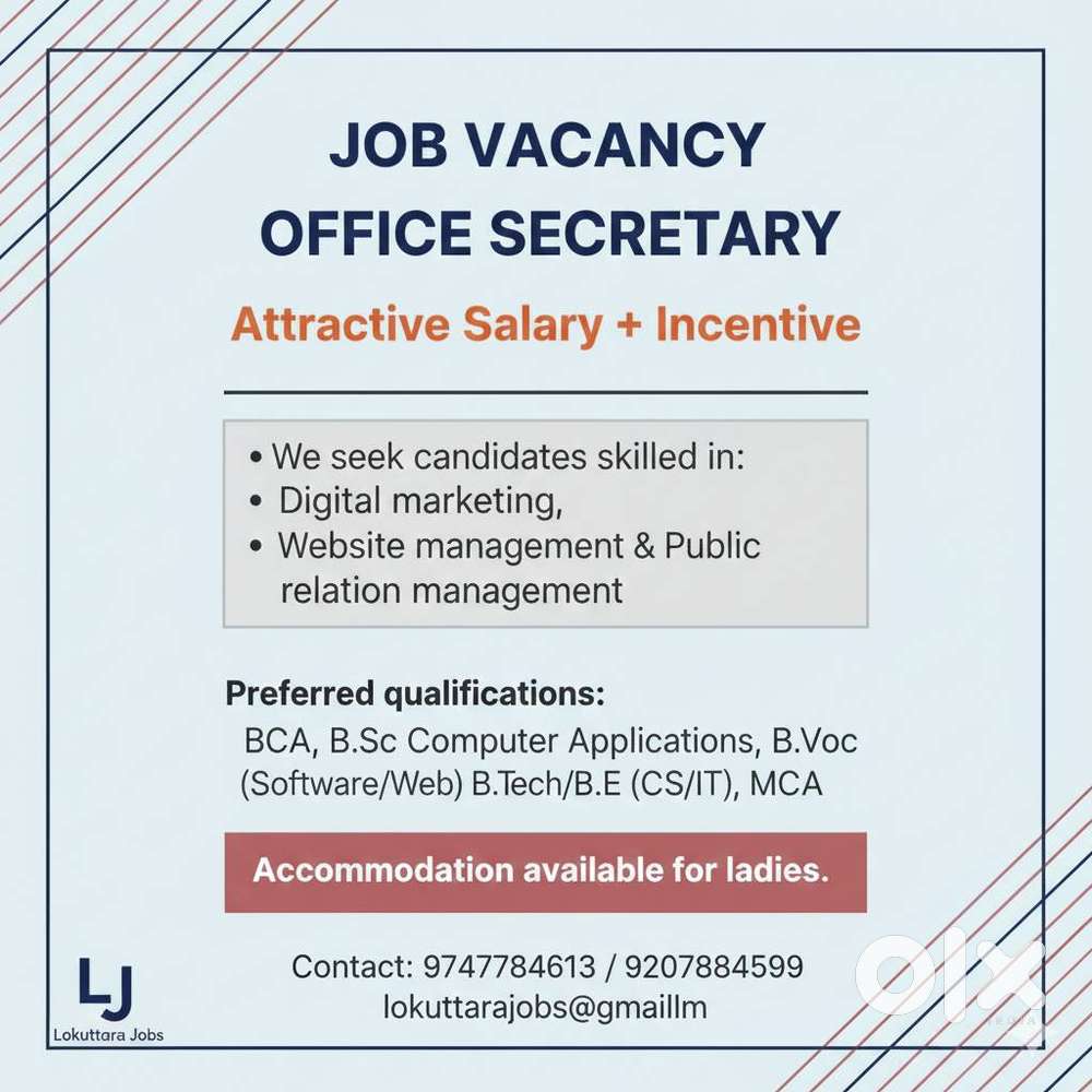 Wanted Office Secretary & Outreach Manager