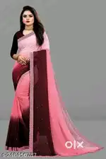 Jani Creation Women's Printed Saree With Blouse Piece Kasavu Silk