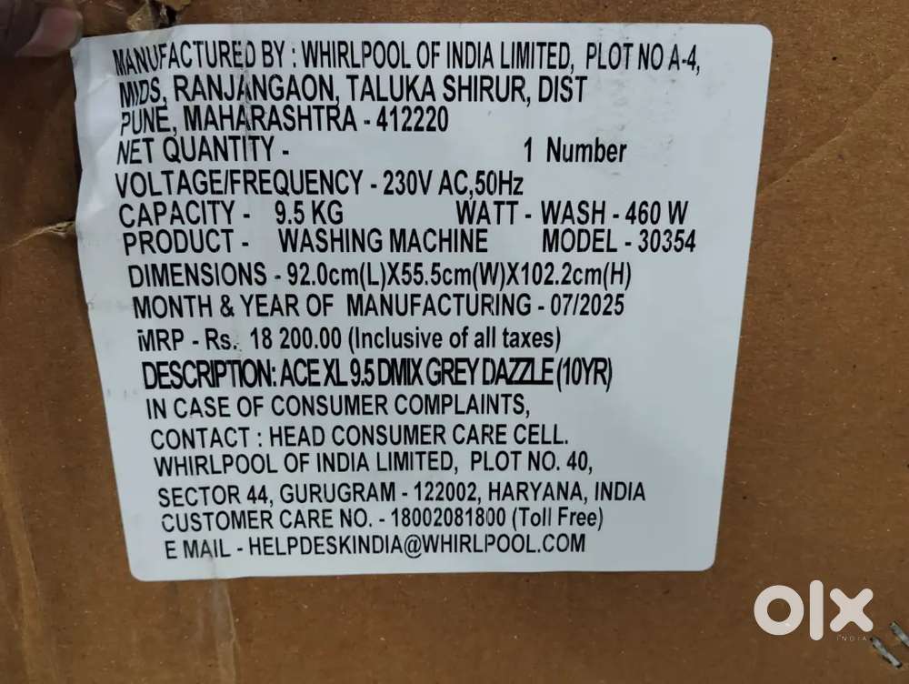 Whirlpool 9.5 kg 5 Star Semi-Automatic Top Loading Washing Machine