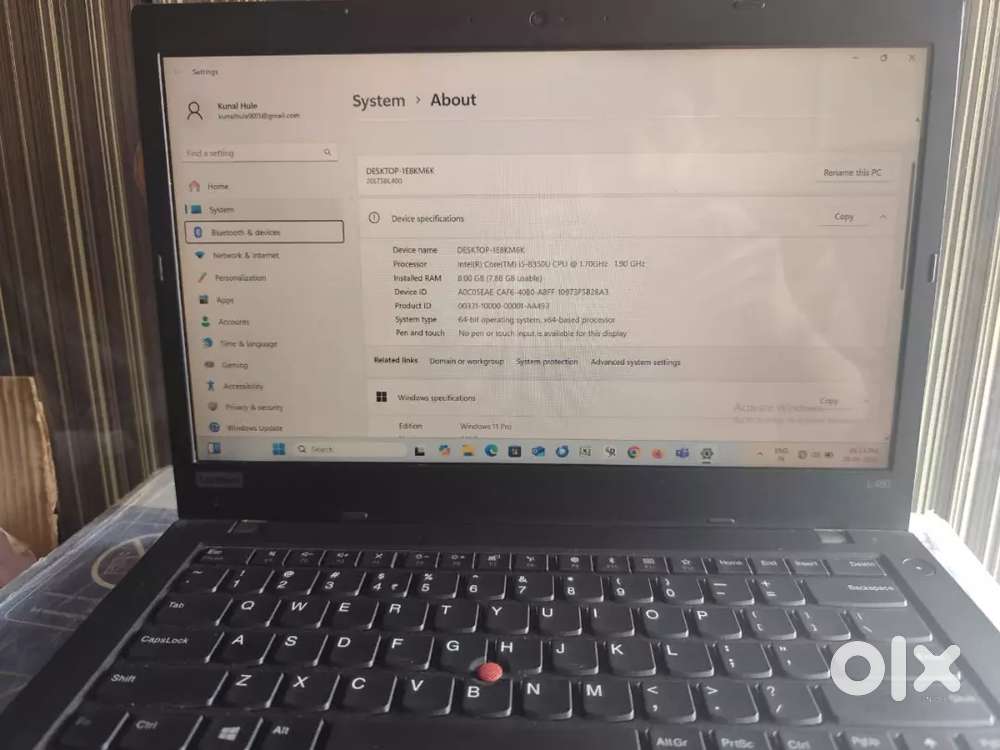 Lenova laptop gaming prossesar i5 7300 HQ  7th Gen