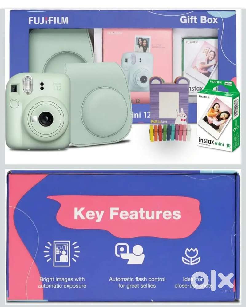 Fujifilm Instax Mini 12 Gift Box (Green) – Just Box Open, Unused