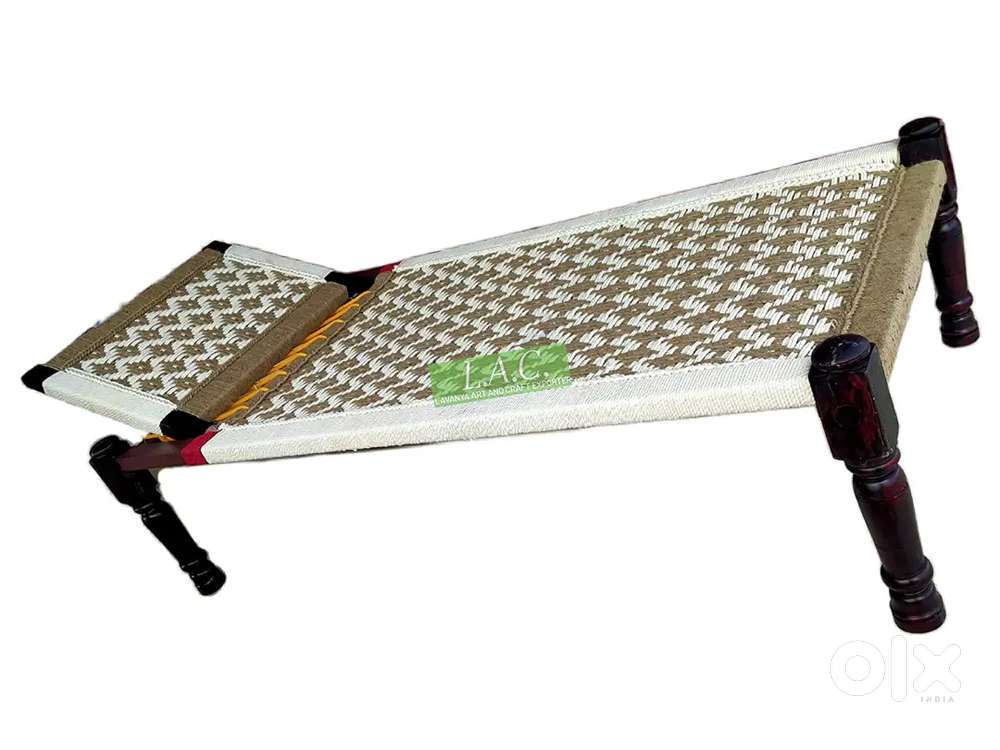 Wooden charpai cotton thyroid restaurant furniture