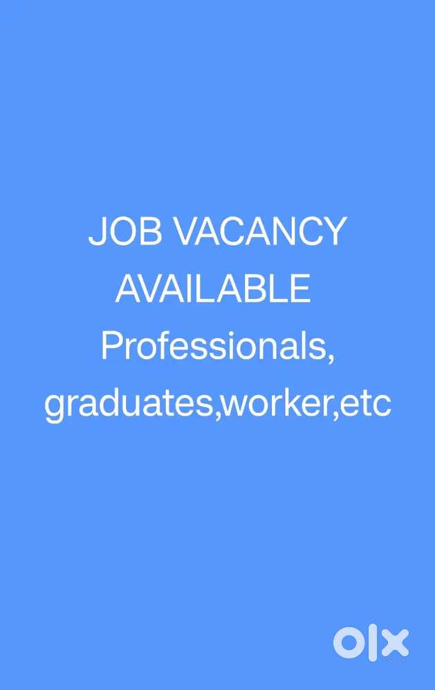 JOB VACANCY (HIRING IMMEDIATELY)