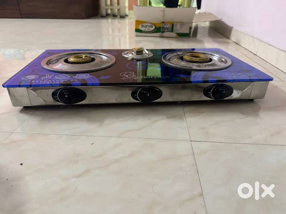 Glass Top Gas Stove with 3 Burner