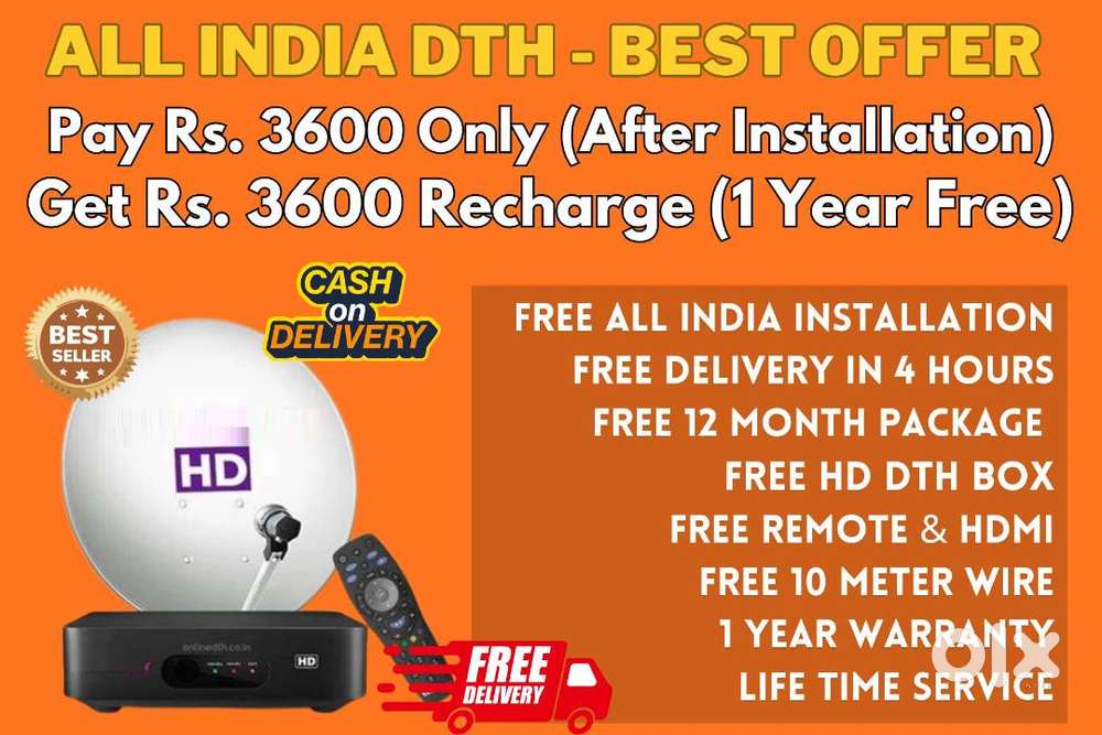 DISHTV ! AIRTEL DTH ! SUNDIRECT ! VIDEOCON D2H ! DTH CONNECTION HD BOX