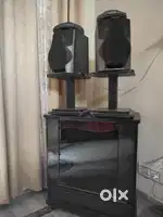 Sony speaker and woofer with Trolley and Speaker Stand