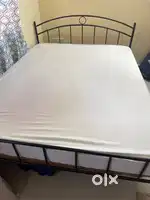 Metal bed and memory foam matress