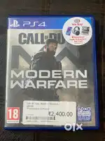 Cod Modern warfare CD for ps4&5