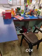 Complete counter with newly painted recks..