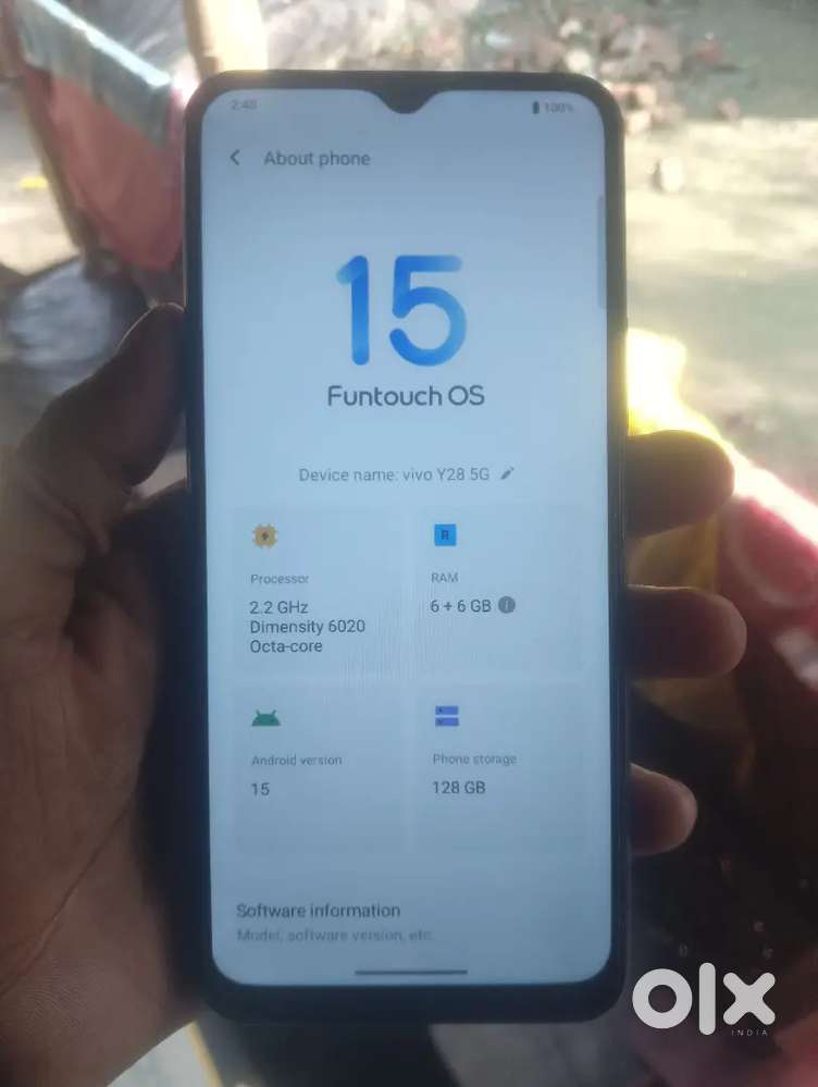 Vivo y28 5G 6gb128gb/Display change but oll working