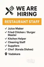 Restaurant Chef, masters, Staff's Needed
