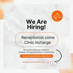 Receptionist come clinic Incharge vacancy