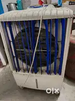 1 mini plastic cooler and 1 Luminous Exhaust Fan and 1 stand fan
