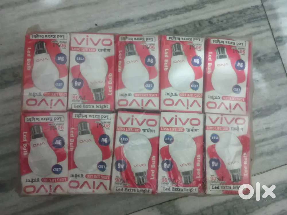 10 Vivo LED Bulbs – 9W Extra Bright  Long Life  कम बिजली में ज़्यादा