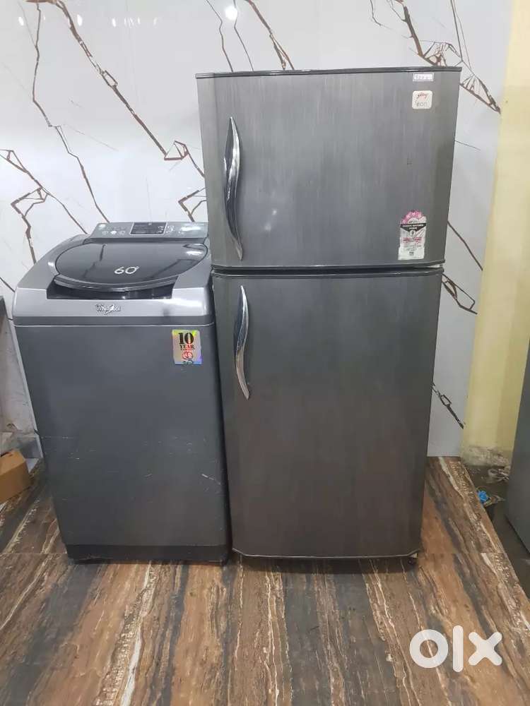 Godrej double door refrigerator  whirlpool automatic washing machine