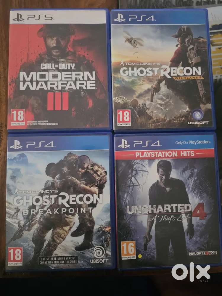 Call of duty, ghost recon, uncharted 4