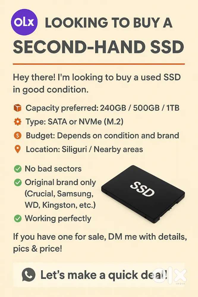 Want computer ssd