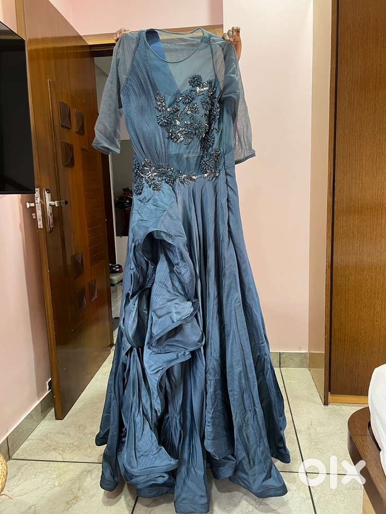 Elegant Blue Cocktail Gown  Worn Once  Excellent Condition