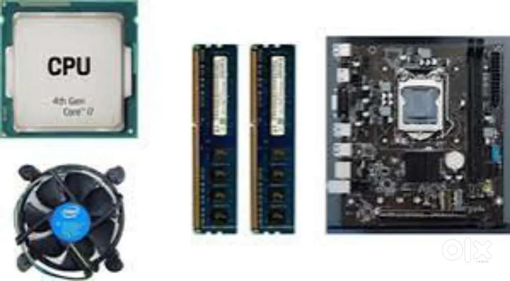 Intel I7 4790+8gb ddr3 ram+ h81 mother board combo - great for gaming
