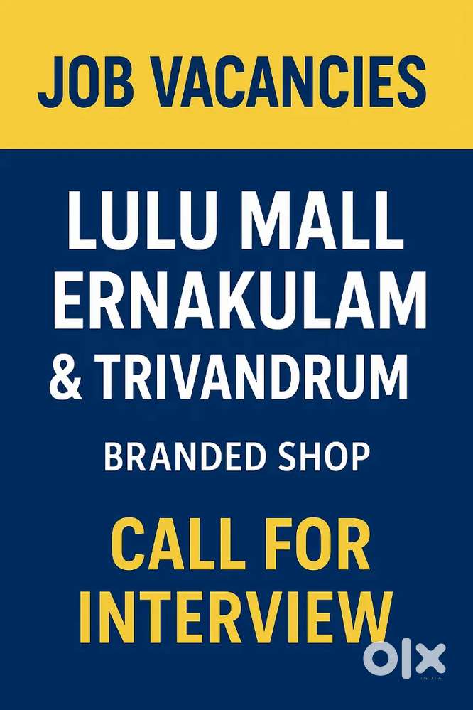 Lulu Mall Job Vacancies – Ernakulam & Trivandrum