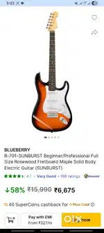 Electric Guitar wuth bag - i am Guitar teacher Best Maintained