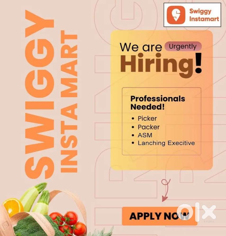 Swiggy Instamart picker and loader part time and full time