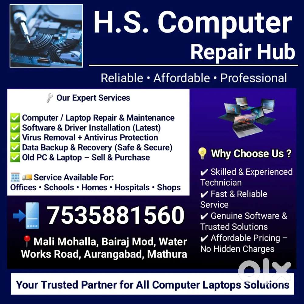 H.S. Computer Repair Hub - Old Laptop, PC Sell, Purchase, Repair.