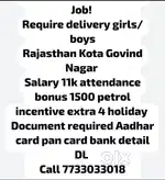 Parcel delivery kota  Govind Nagar