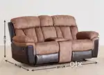 homecentre 2-Seater Rocking & Reclining Sofa (Brown)