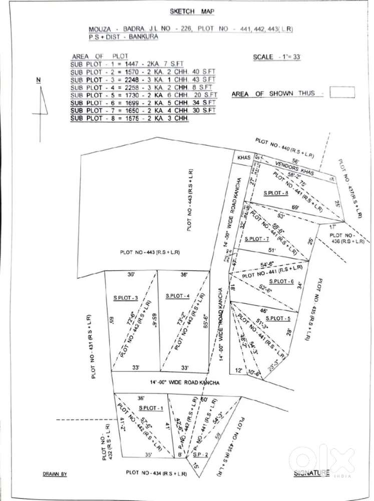 Near Panchbaga Durga Mandir.Plot available.Distance main road to 500M